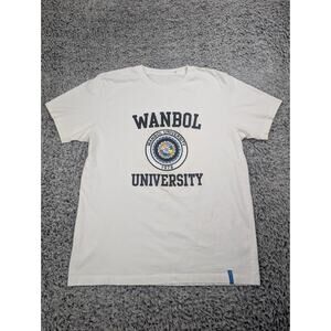 Wanbol University Shirt Adult Large White Filipino Television Show Graphic Tee